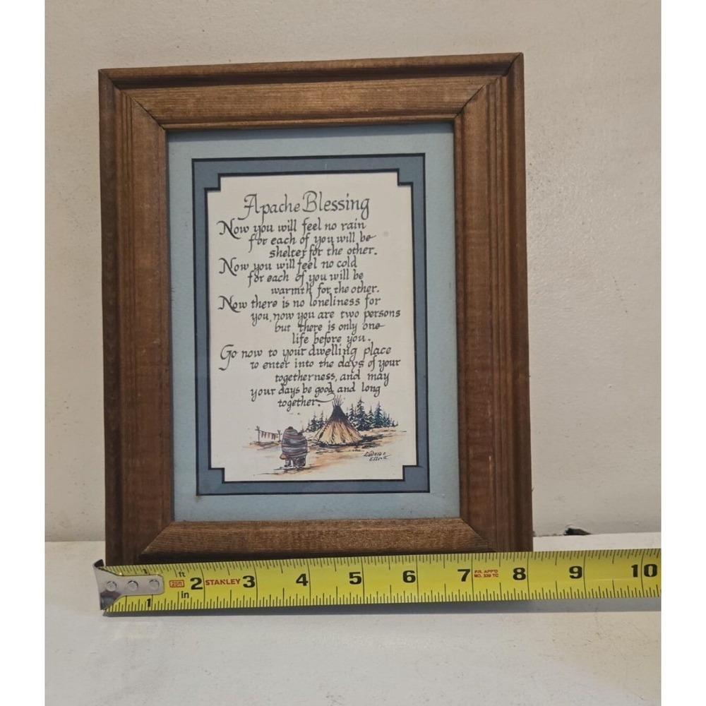 NATIVE AMERICAN WISDOM APACHE WEDDING BLESSING  FRAMED Laverne Elliott